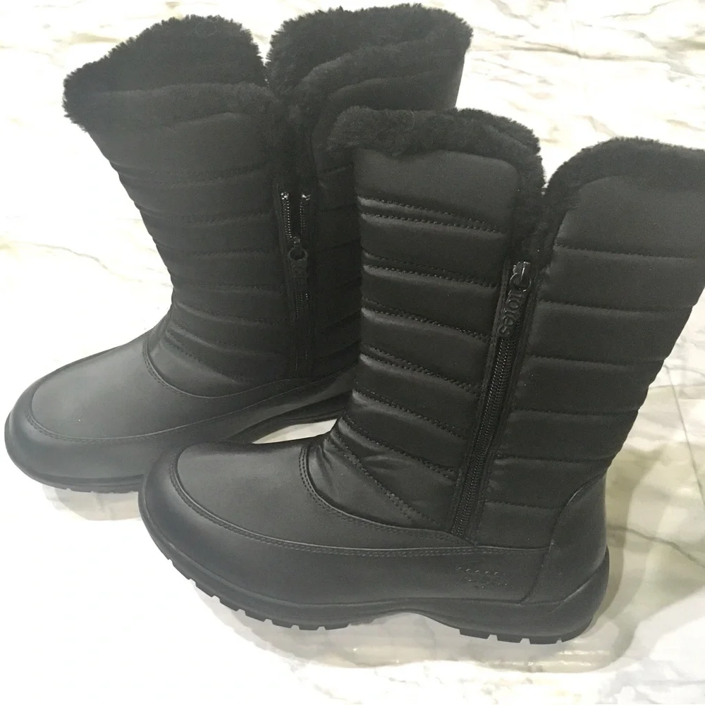 totes Women's Black Winter & Rain Tall Insulated Boots